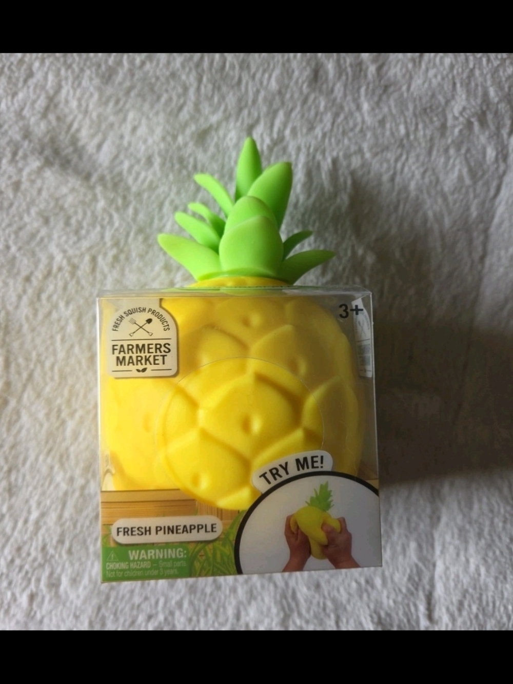 Farmers Market Fresh Pineapple Squishy Toy - Yellow & Green